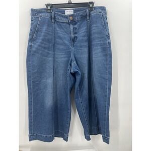 Lane Bryant Size 16 Flex Magic Waistband Signature Fit Mid Rise Wide Leg Capri